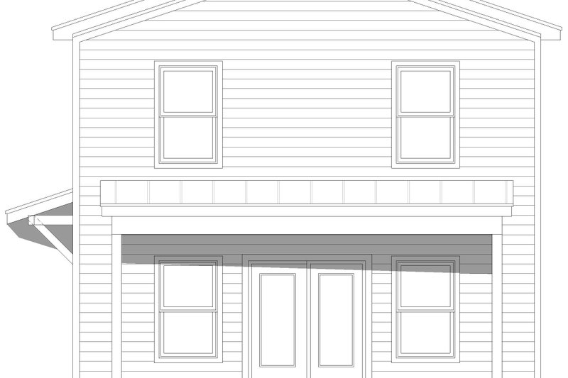 Home Plan - Exterior - Front Elevation 3 for Southern House Plan #932-1000 - 2 bed, 1.5 bath
