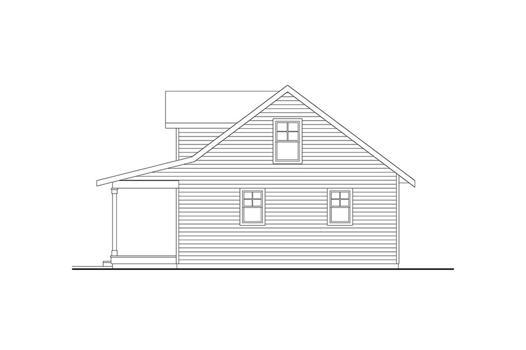 Exterior - Other Elevation 1 for Farmhouse House Plan #124-1466 - 2 bed, 1 bath