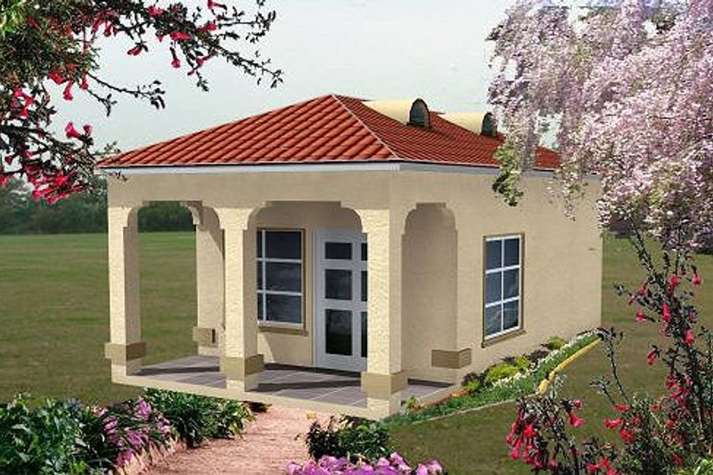 Home Plan - Adobe / Southwestern Exterior - Front Elevation Plan #1-103
