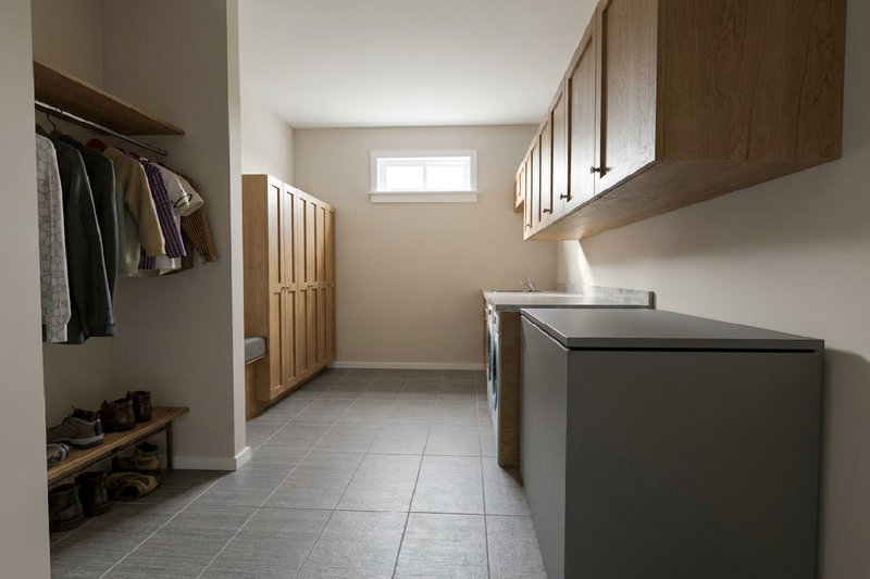 Architectural House Design - Interior - Laundry for Contemporary House Plan #126-308 - 4 bed, 2 bath