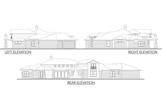 Exterior - Other Elevation for Prairie House Plan #80-211 - 4 bed, 4 bath