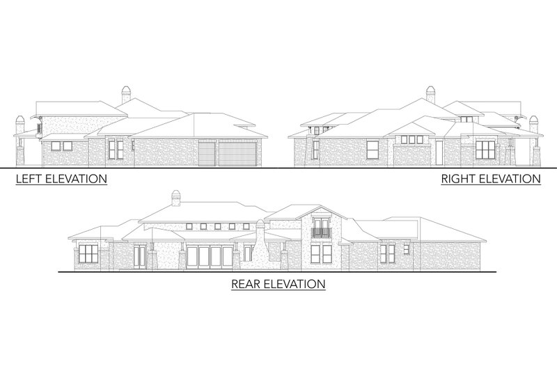 Dream House Plan - Exterior - Other Elevation for Prairie House Plan #80-211 - 4 bed, 4 bath