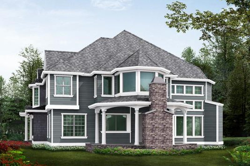 Dream House Plan - Exterior - Rear Elevation for Victorian House Plan #132-493 - 5 bed, 4 bath
