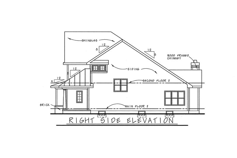 Home Plan - Exterior - Other Elevation 1 for Cottage House Plan #20-1351 - 3 bed, 2.5 bath