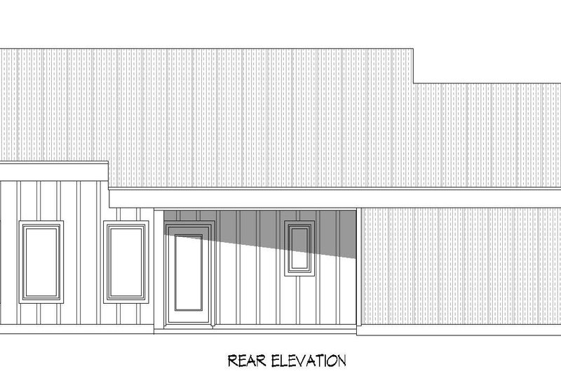 House Blueprint - Exterior - Rear Elevation for Country House Plan #932-1312 - 2 bed, 2.5 bath