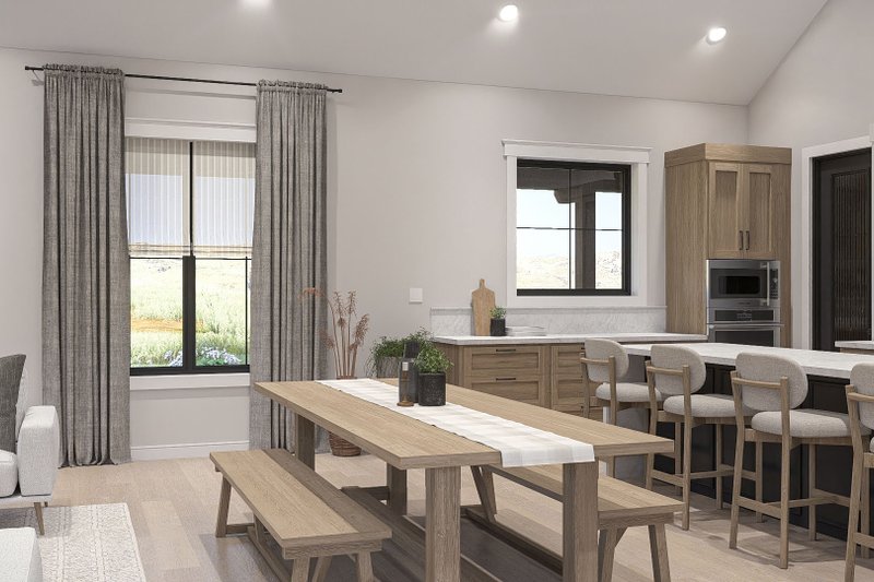 Home Plan - Interior - Dining Room for Barndominium House Plan #455-725 - 3 bed, 2.5 bath