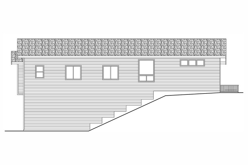 House Blueprint - Exterior - Other Elevation 1 for Modern House Plan #124-1426 - 3 bed, 2 bath