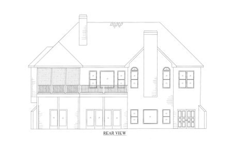 Dream House Plan - Exterior - Rear Elevation for Country House Plan #437-39 - 3 bed, 3.5 bath