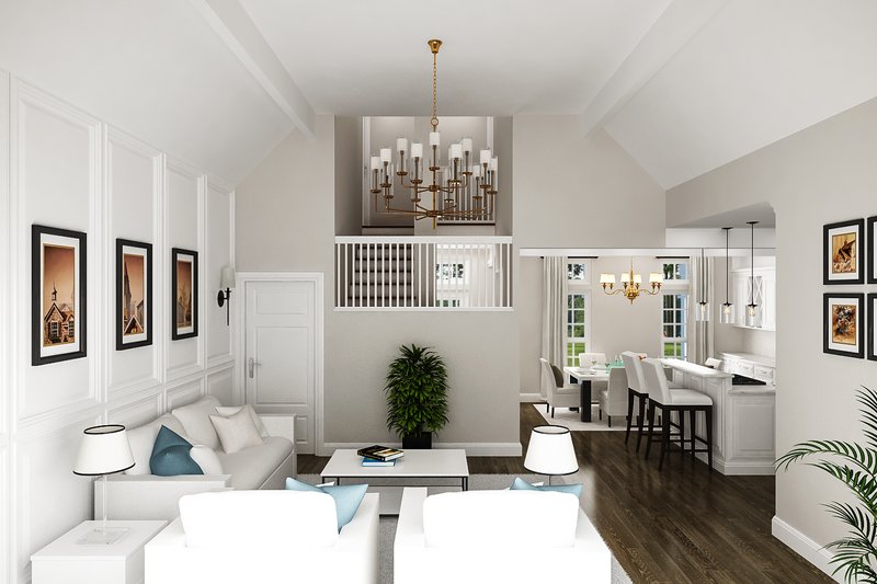 House Plan Design - Interior - Family Room for Southern House Plan #45-601 - 1 bed, 1.5 bath