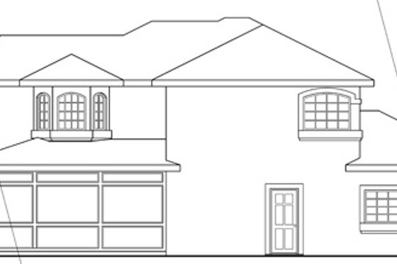 Exterior - Other Elevation for Mediterranean House Plan #124-431 - 4 bed, 2.5 bath