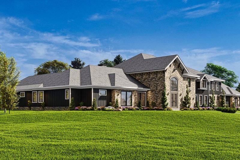 House Design - Exterior - Front Elevation 9 for European House Plan #54-586 - 7 bed, 7 bath
