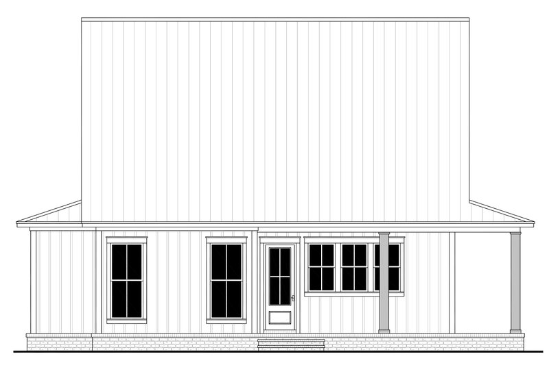 Architectural House Design - Exterior - Rear Elevation for Country House Plan #430-339 - 4 bed, 3 bath