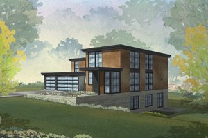 House Blueprint - Modern Exterior - Front Elevation Plan #901-151