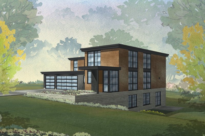 Architectural House Design - Modern Exterior - Front Elevation Plan #901-151