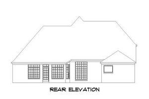 Exterior - Rear Elevation for Traditional House Plan #424-21 - 4 bed, 4 bath
