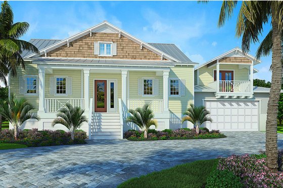 Exterior - Front Elevation 3 for Cottage House Plan #938-87 - 4 bed, 3 bath