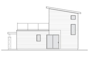 Exterior - Rear Elevation for Contemporary House Plan #23-2297 - 2 bed, 2 bath