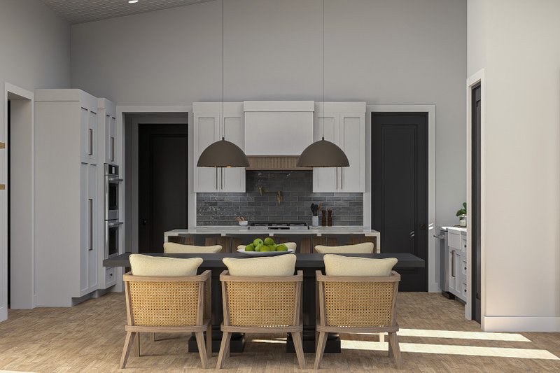 Dream House Plan - Interior - Dining Room for Barndominium House Plan #455-405 - 2 bed, 2 bath
