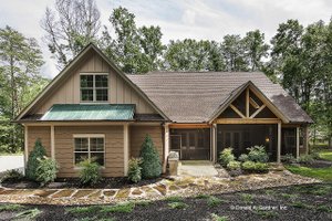 Exterior - Rear Elevation for Craftsman House Plan #929-14 - 3 bed, 2 bath