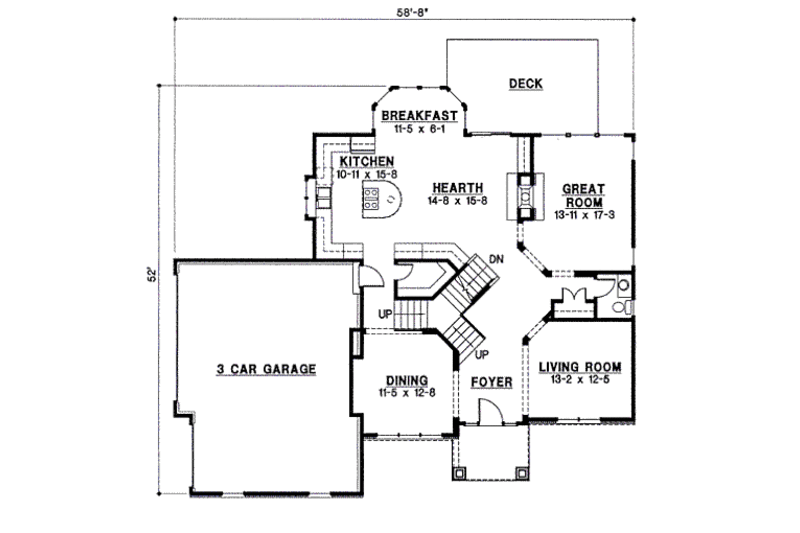 Traditional Style House Plan - 4 Beds 3 Baths 3189 Sq/Ft Plan #67-792 ...