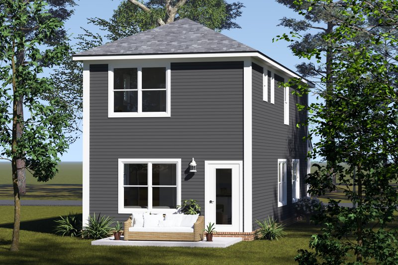 Architectural House Design - Exterior - Rear Elevation for Modern House Plan #513-2412 - 4 bed, 3 bath