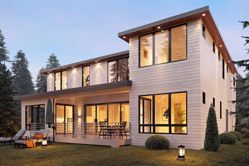 House Plan Design - Exterior - Other Elevation 1 for Contemporary House Plan #1066-173 - 5 bed, 4.5 bath
