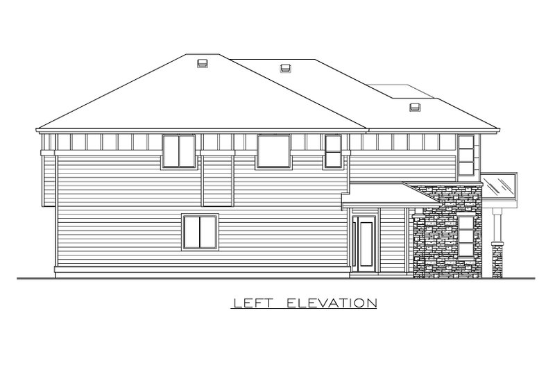 House Design - Exterior - Other Elevation for Modern House Plan #1100-16 - 3 bed, 2 bath