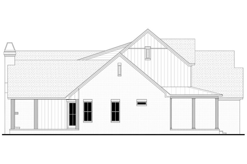 House Blueprint - Exterior - Other Elevation 1 for Farmhouse House Plan #430-399 - 5 bed, 3.5 bath