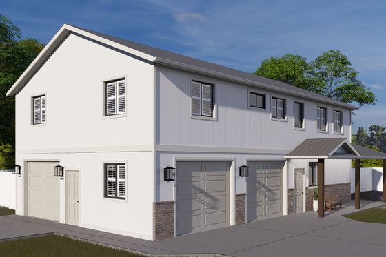 Exterior - Front Elevation 4 for Barndominium House Plan #1060-243 - 2 bed, 2 bath