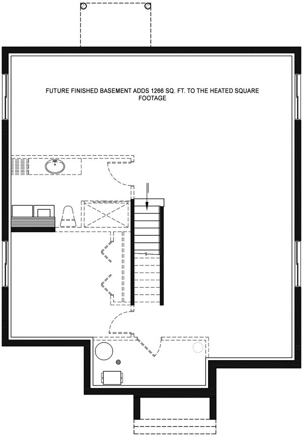 Dream House Plan - Contemporary Floor Plan - Lower Floor Plan #23-2714