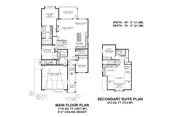 Dream House Plan - Farmhouse Floor Plan - Main Floor Plan #1100-73