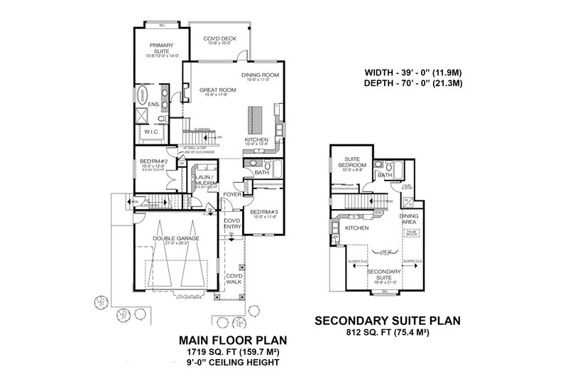 Home Plan - Floor Plan - Main Floor for Farmhouse House Plan #1100-73 - 3 bed, 2 bath