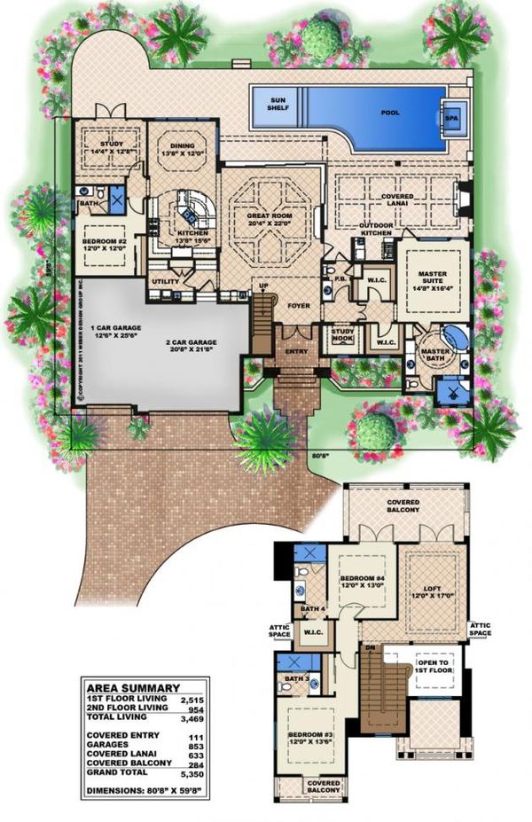 Home Plan - Beach Floor Plan - Main Floor Plan #27-520