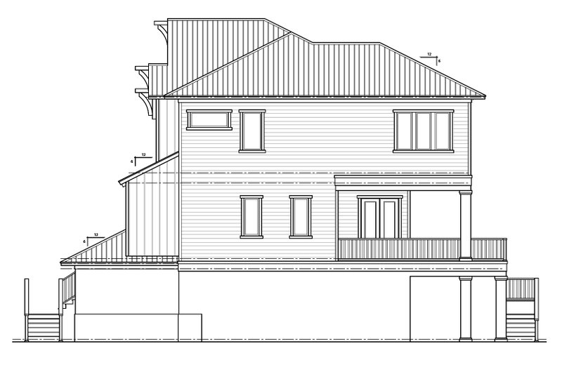 House Blueprint - Exterior - Other Elevation for Beach House Plan #938-115 - 3 bed, 3.5 bath