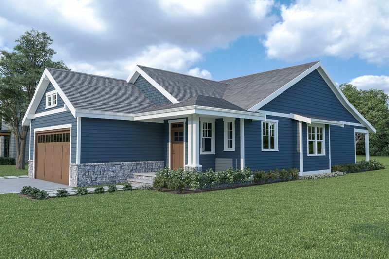 Architectural House Design - Exterior - Other Elevation 1 for Craftsman House Plan #1070-79 - 3 bed, 2 bath