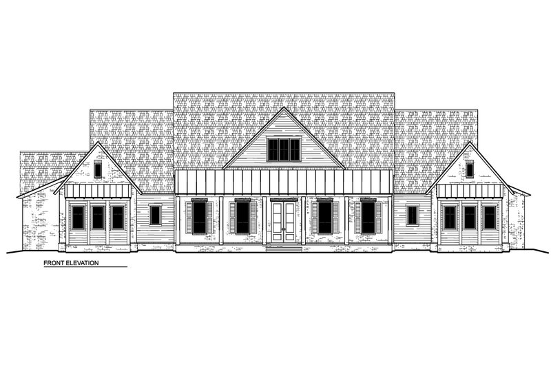 House Design - Exterior - Front Elevation 3 for Farmhouse House Plan #1081-33 - 3 bed, 3.5 bath