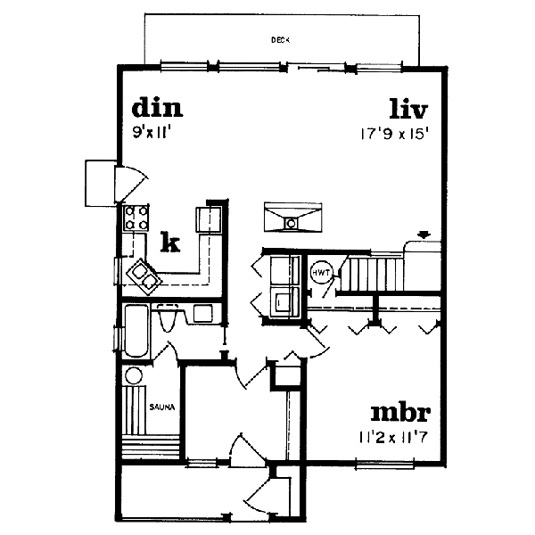 Cottage Floor Plan - Main Floor Plan #47-363