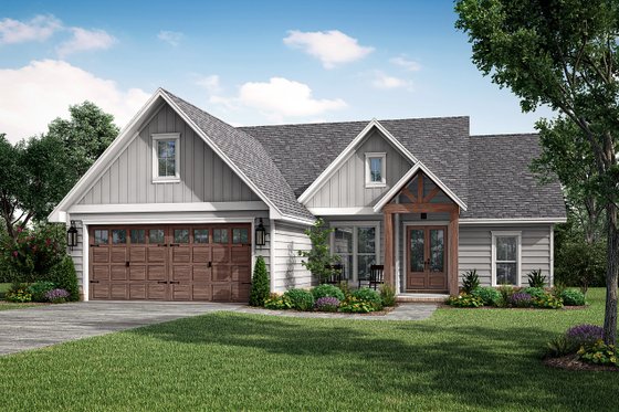 Exterior - Front Elevation 3 for Farmhouse House Plan #430-284 - 3 bed, 2.5 bath