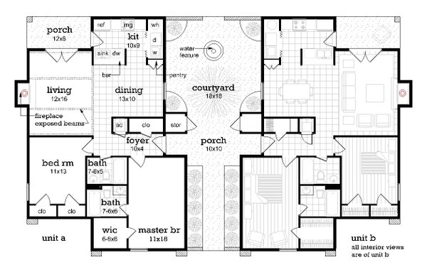 European Floor Plan - Main Floor Plan #45-221