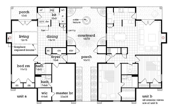 European Floor Plan - Main Floor Plan #45-221