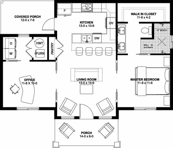 House Blueprint - Farmhouse Floor Plan - Main Floor Plan #126-295