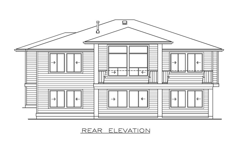 Home Plan - Exterior - Rear Elevation for Ranch House Plan #1100-166 - 3 bed, 2 bath