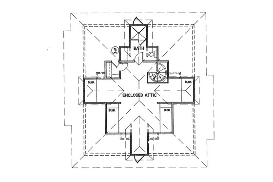 Floor Plan - Other Floor for Beach House Plan #536-5 - 3 bed, 4 bath