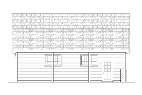 Exterior - Other Elevation for Craftsman House Plan #124-1239, 0 bath