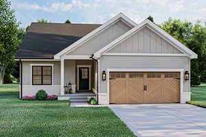 Dream House Plan - Farmhouse Exterior - Front Elevation Plan #455-271