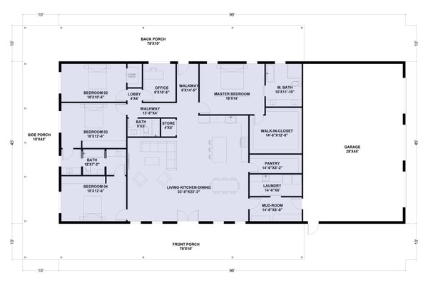 Dream House Plan - Barndominium Floor Plan - Main Floor Plan #1107-52