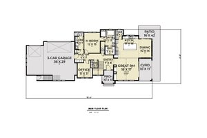 Floor Plan - Main Floor for Farmhouse House Plan #1070-133 - 5 bed, 3.5 bath