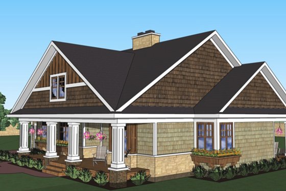 Craftsman style, Bungalow design, elevation
