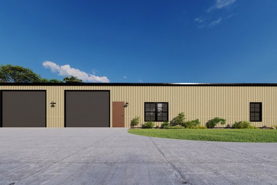 Exterior - Other Elevation 4 for Barndominium House Plan #1092-7 - 2 bed, 2 bath