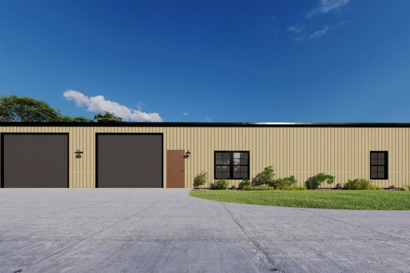 House Blueprint - Exterior - Other Elevation 4 for Barndominium House Plan #1092-7 - 2 bed, 2 bath